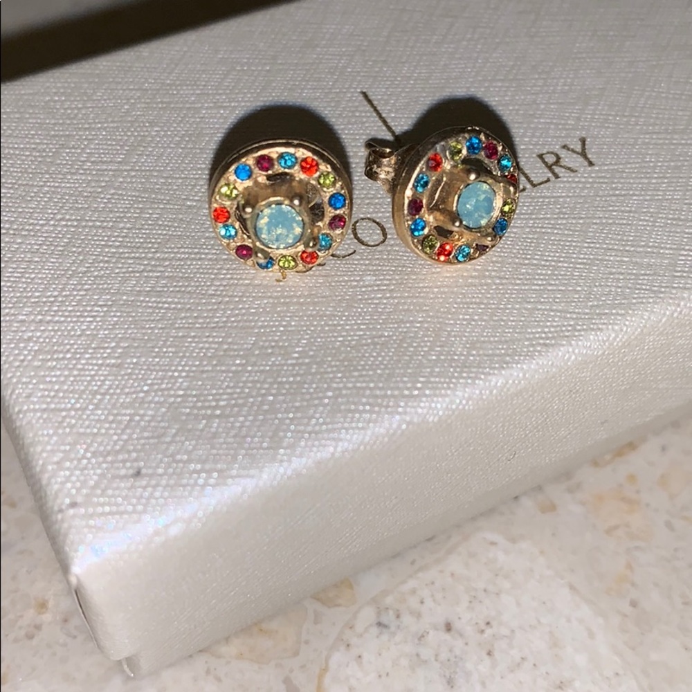 Colorful stud earrings - Picture 2 of 3